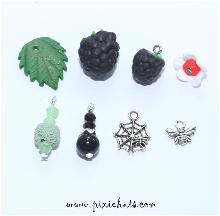 Blackberry beads and charms